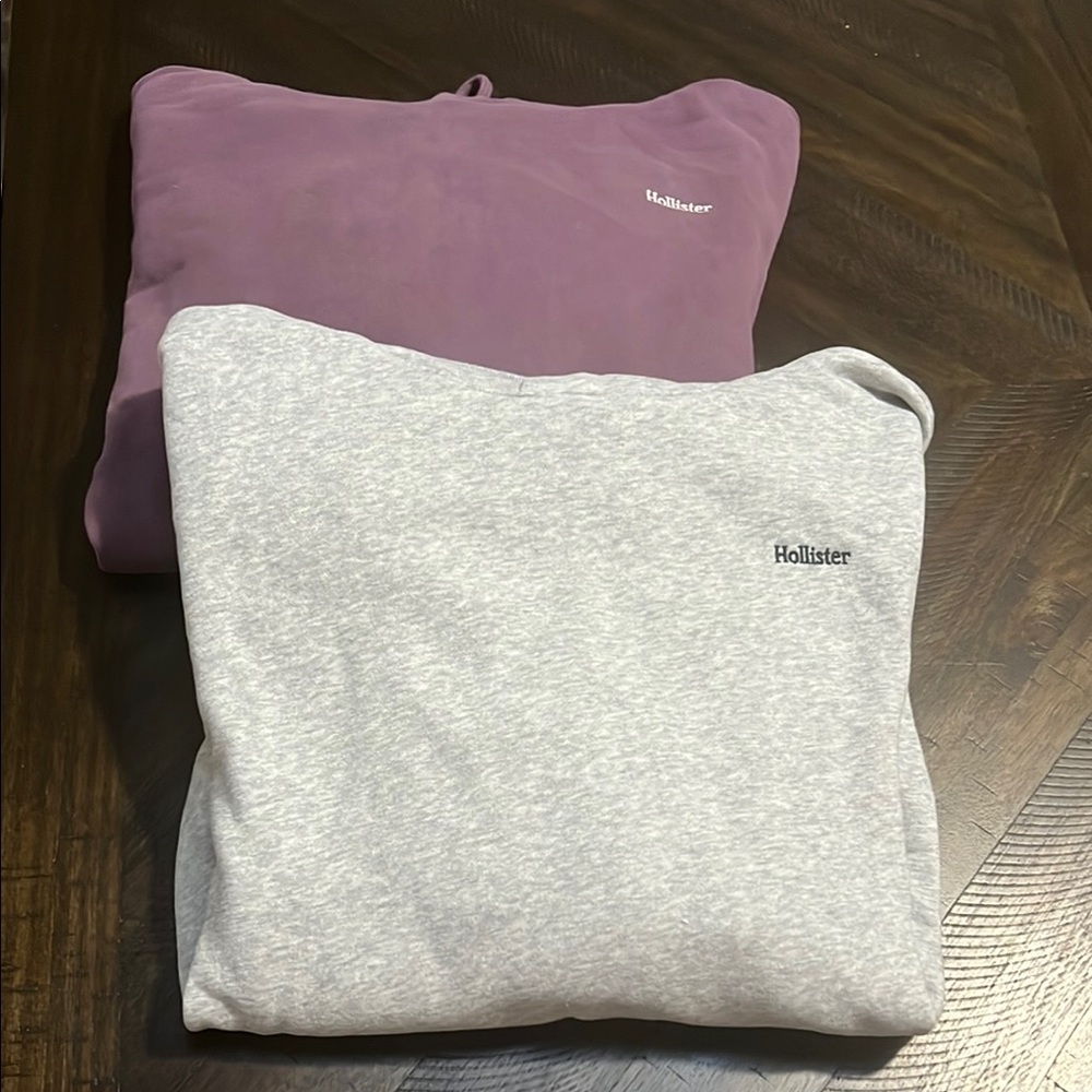 Hollister Sweatshirts in Light Gray and Lavender